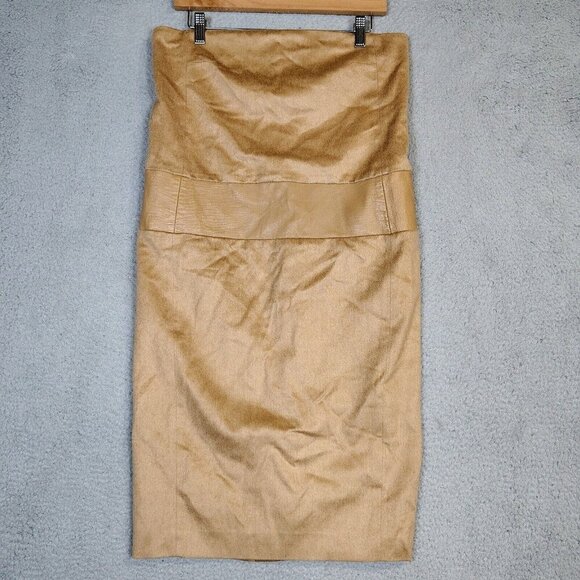 Max Mara Dresses & Skirts - Max Mara Maxi Skirt Women's 8 Beige 100% Camel Leather Modest Minimalist Italy